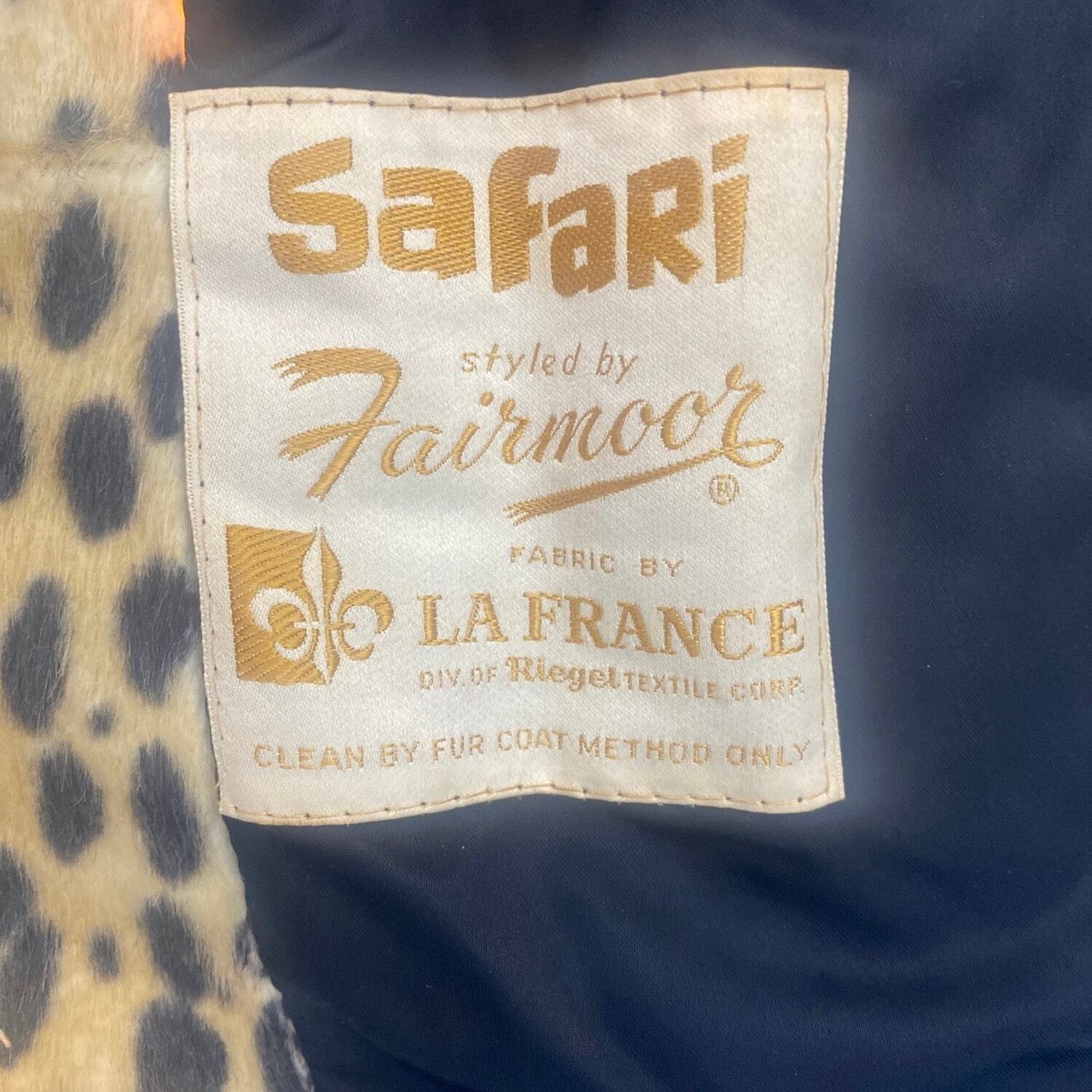 Vintage Safari by Fairmoor Faux Cheetah Fur Coat women sz S
