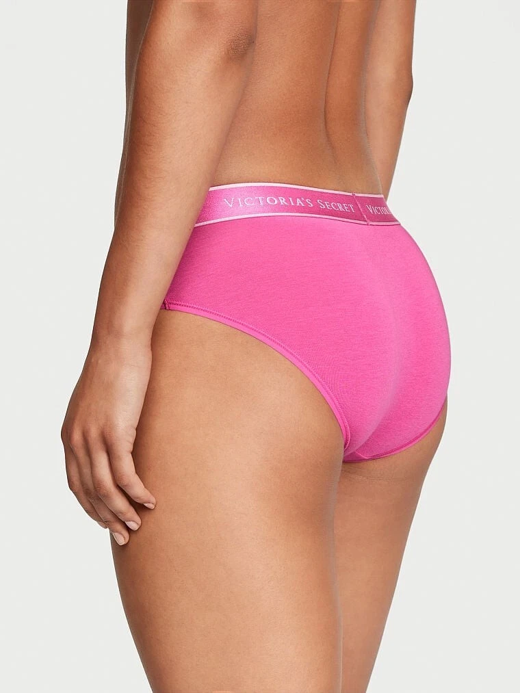 Victoria's Secret Logo Cotton Hiphugger - Small - VS Pink Panty NWT