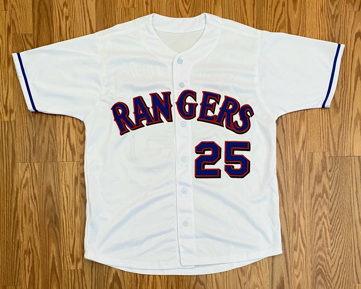 Rafael Palmeiro Signed Texas Rangers 25 Baseball Jersey