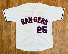 Rafael Palmeiro Signed Texas Rangers #25 Baseball Jersey 
