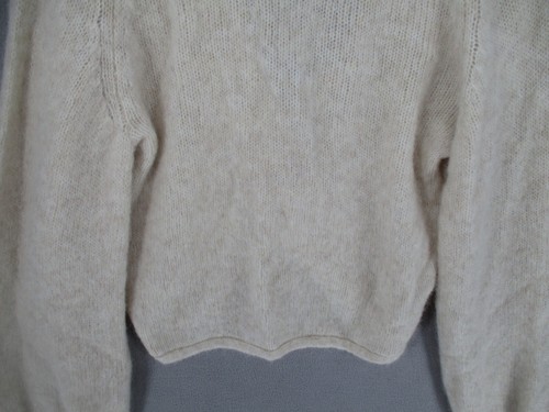 Seed Heritage Jumper Womens Small Beige Wool Alpaca Balloon Crop Twist Sweater - Picture 10 of 15
