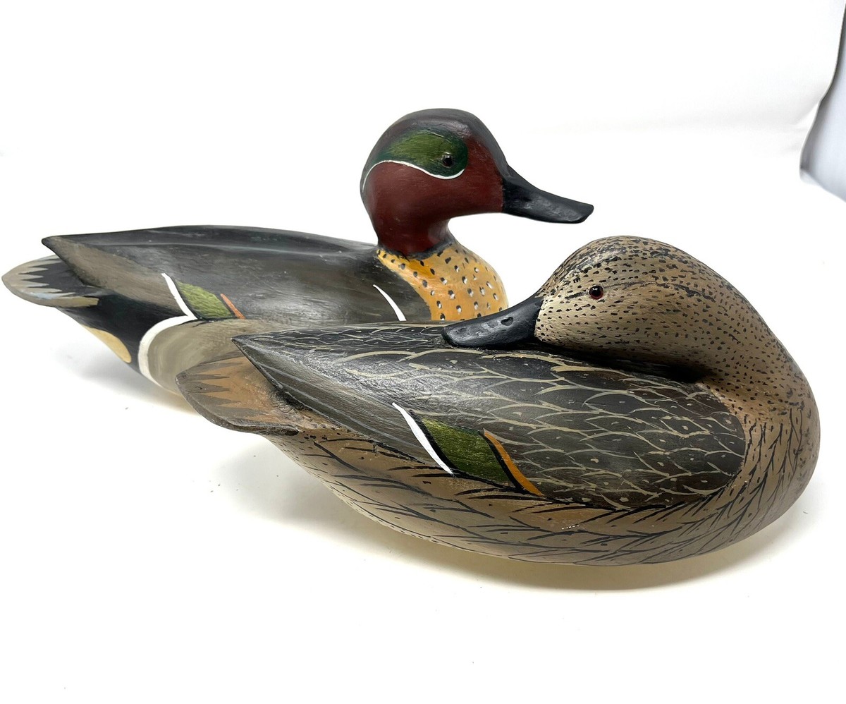 Beautiful Green Wing Teal Pair Duck Decoys William 