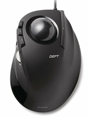 ELECOM PC USB Wired Trackball Mouse 8 button Black M-DT2URBK