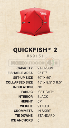 69151 Eskimo QuickFish 2 Ice Shelter 