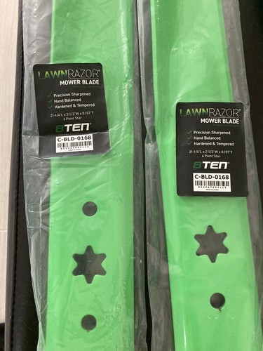 2 Packs (4 total blades) 21" 8Ten High-Lift Mower Blades 1 set NIB, 1 Set Unused - Picture 2 of 9