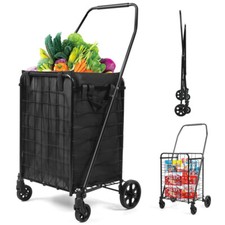 Realife Foldable Shopping Cart with Liner,