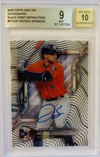 2018 Topps High Tek George Springer Auto Black Orbit Diff. #3/50 BGS Invest