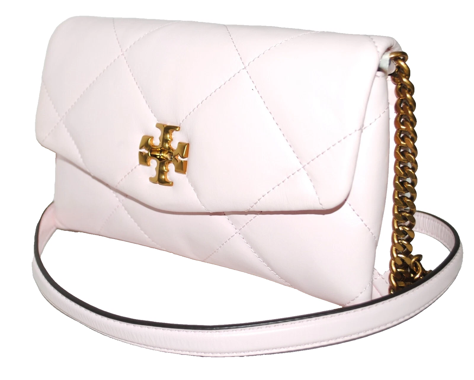Portafoglio Tory Burch Kira Chevron Chain Rosa (vedi condizioni) $398
