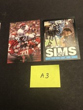 (LOT of 2) Billy Sims Signed Detroit Lions Autographed Card Lot A3