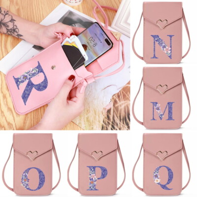 Touchscreen Geldbörse Kartenhalter Handtasche Etui Handy Umhängetasche Schultertasche