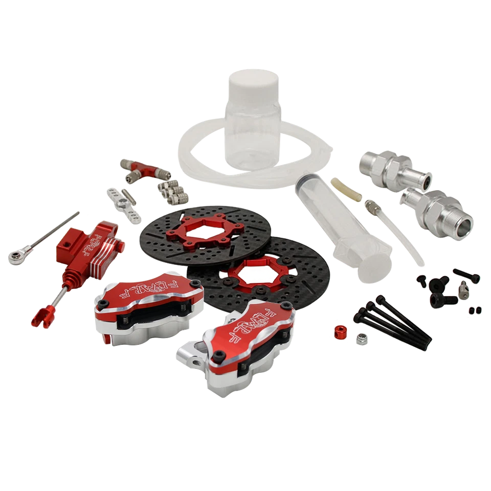 Frontrad-Kohlenstoff-Hydraulik-Bremssystem für 1/5 HPI Rovan KM Baja 5B 5T 5SC - Bild 3 von 4