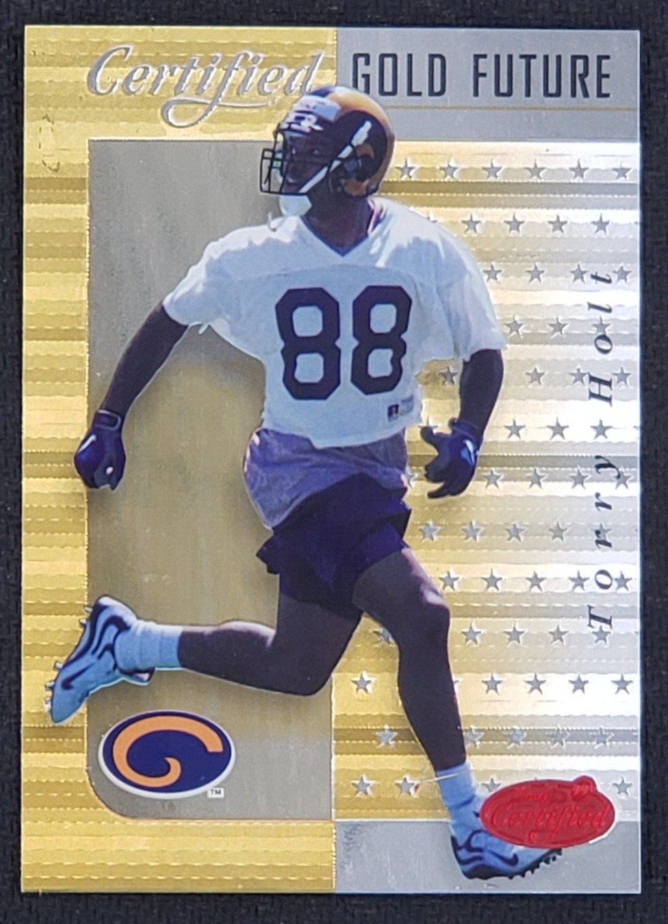 Torry Holt Leaf Certified Gold Future #7 Gold Future