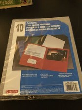 Vintage Oxford Twin Pocket Portfolios Pack Of 10 Gray Esselte 1997 New Unused