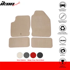 Fits 00-07 Ford Focus Floor Mats Carpet Front & Rear Beige 4PC - Nylon