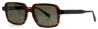 GIGI STUDIOS Utrecht 6913/2 Brown Horn Mens Rectangle Sunglasses 51-19-145