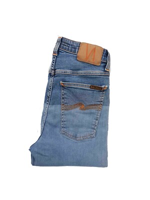 NUDIE JEANS WOMAN SAMPLE HIGHTOP TILDE STEEL BLOCK Size W28 L30 with defect