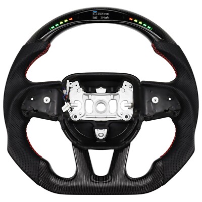 KTERCT Real Carbon Fiber Steering Wheel For Dodge/Jeep Grand Cherokee SRT 2015+