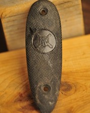 Vintage Black Plastic Polymer Buttplate. Unknown