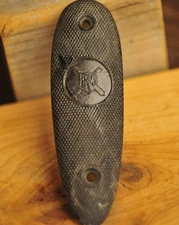 Vintage Black Plastic / Polymer Buttplate.  Unknown