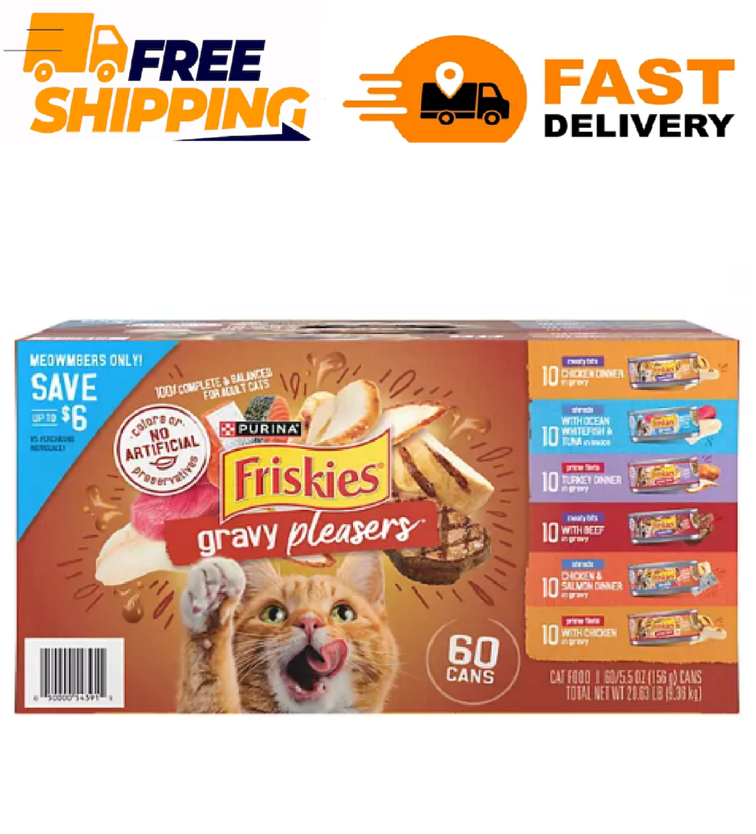 Purina Friskies Wet Cat Food, Gravy Pleasers Variety Pack oz