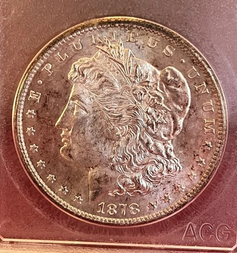 Beautiful 1878 S US Morgan Silver $1, AU, Check Details, Add to Your Collection