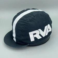 Carytown Bicycle Co RVA Cycling Cap Black White Logo Under Brim Bike Hat