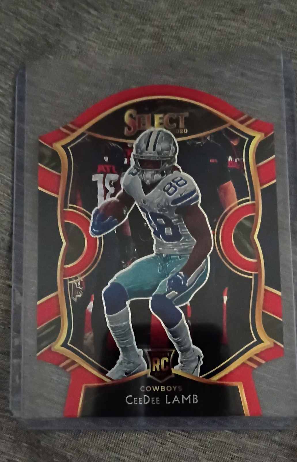 2020 Panini Select - Concourse CeeDee Lamb #57 Red Prizm Die-Cut (RC)