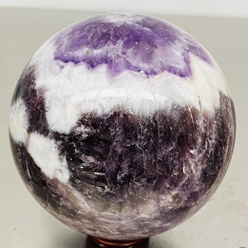 Natural Dream Amethyst Quartz Crystal Sphere Ball Healing 1720G