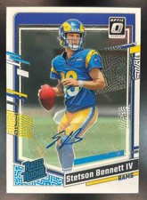 2023 Donruss Optic Stetson Bennett IV Auto /199 #267 RC Los Angeles Rams