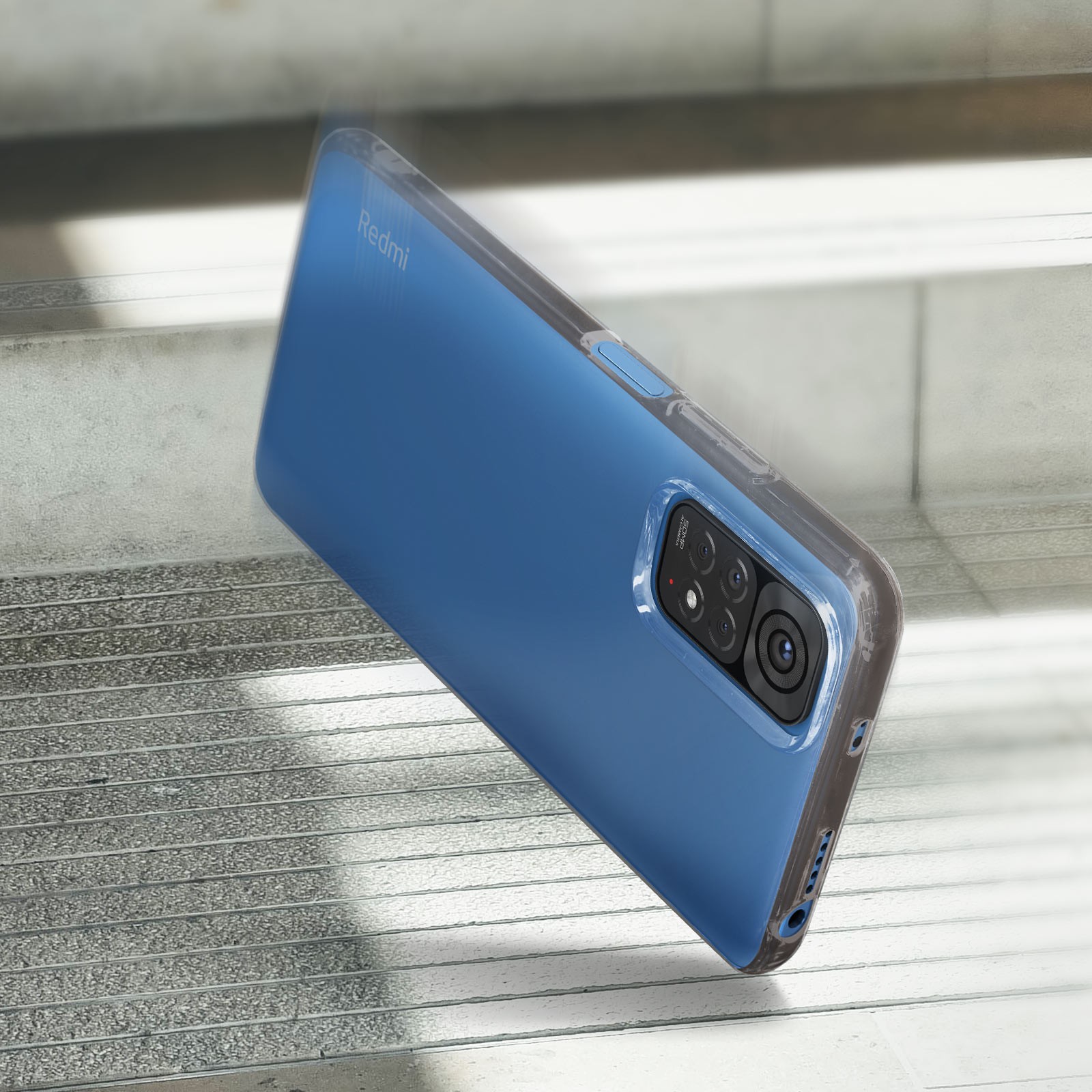 Coque Redmi Note 11s antichoc à angles renforcés et dos transparent