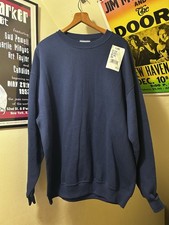 NOS Vintage 90s LEE Heavyweight Navy Blue BLANK Crewneck Sweatshirt Men's XL
