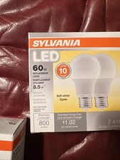 SYLVANIA LED Light Bulb, 60W Equivalent Efficient A-19Soft White