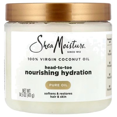 100% Extra Virgin Coconut Oil, Dry Skin Nourishing Hydration, Hair and Skin