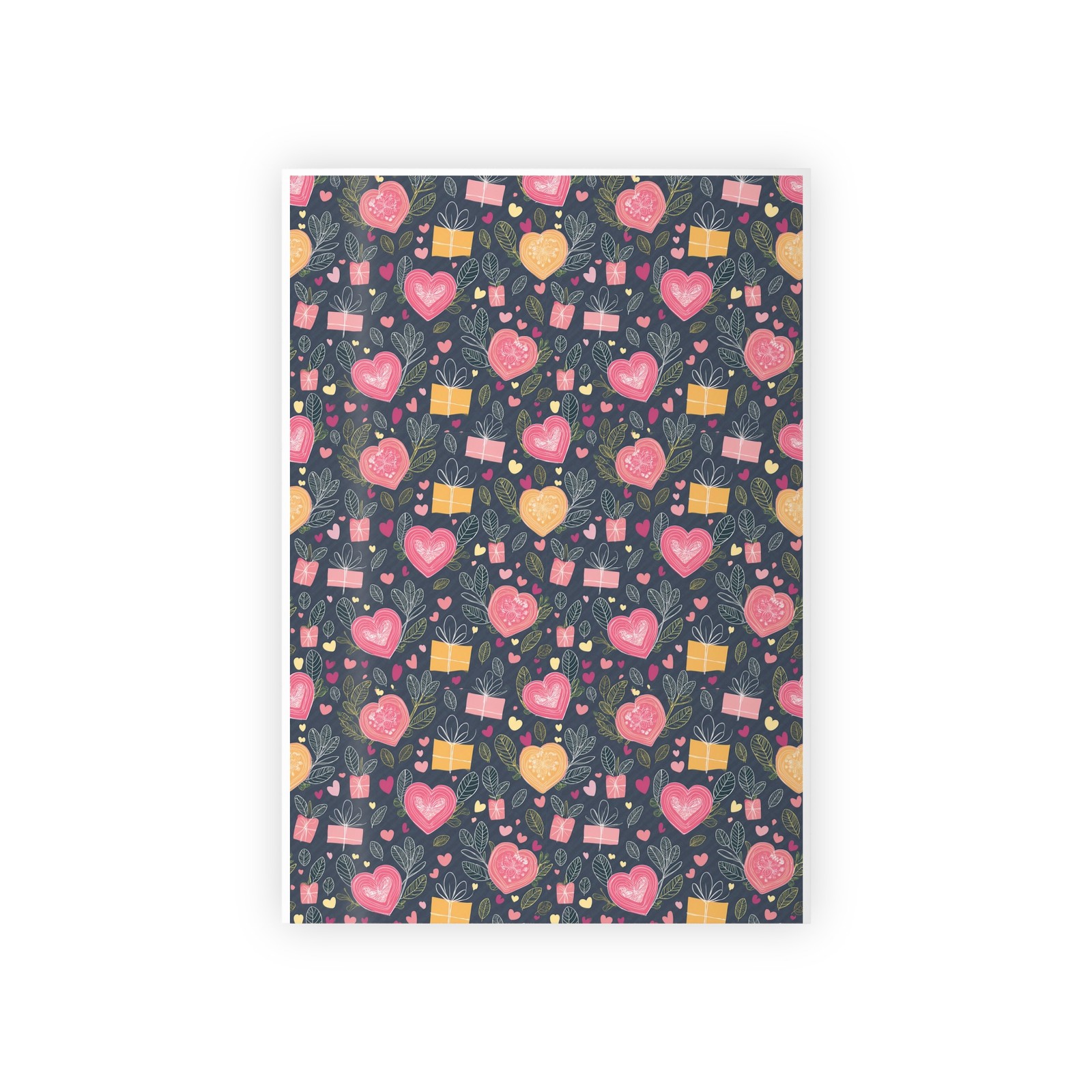 Gift Wrapping Love Pattern Paper Rolls, 1pc