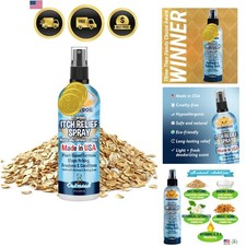 Itch Relief Spray for Dogs Cats Small Pets Natural Oatmeal Anti Itch