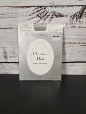 Christian Dior Vintage Polka Dot Stockings Silver One Size Rare Spot Design