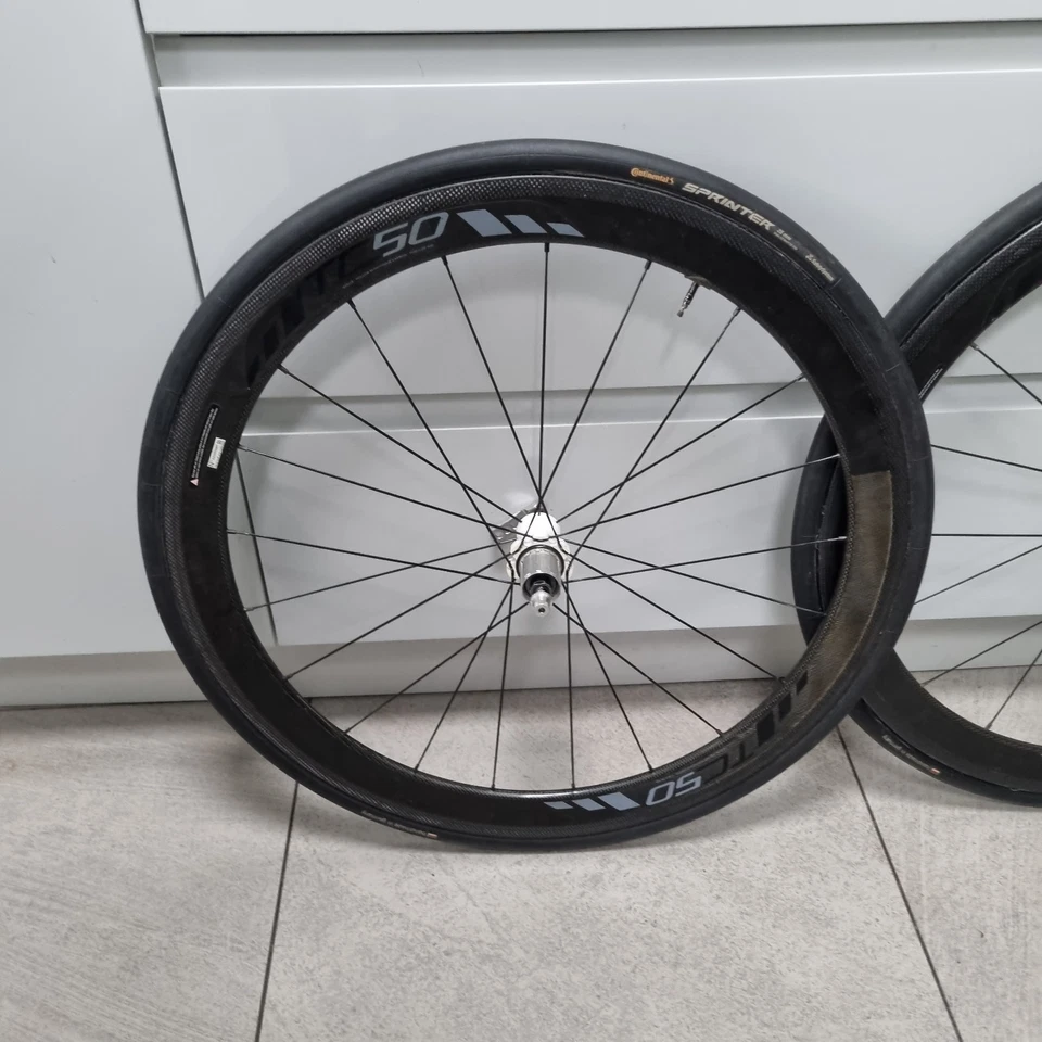 VISION TC50 WHEELSET CARBON WHEELS 700C SHIMANO 11 SPEED ROAD RACING BIKE TUBULA - Image 3 of 4