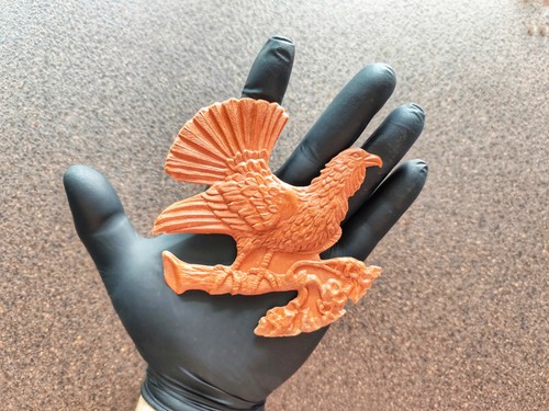 Waldpflanzen und Auerhuhn Vogel Silikonform, lebensmittelechte Form, Fondantform - Bild 4 von 8