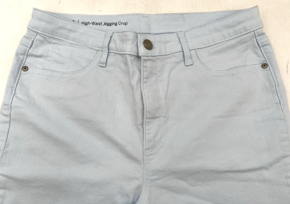 (2) TALBOTS JEGGINGS IMPECABLES TIRO ALTO OSCURO Y CINTURA ALTA CROP AZUL CLARO TALLA 12 Foto 3 de 4