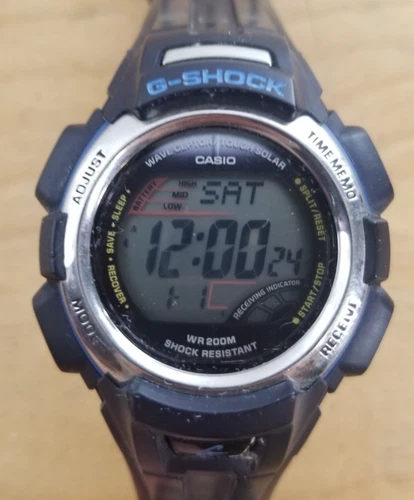 Casio G Shock BLK/ BLUE GW-300 Wave Ceptor/Digital Vintage Men's Watch