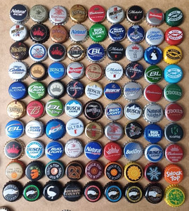ab3x - 90 different BEER BOTTLE CAPS all ANHEUSER- BUSCH MICHELOB products- 7/2