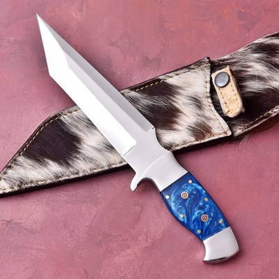 XL Damastmesser Jagdmesser Taschenmesser Damast Messer Bowie MEGA Skinner #6