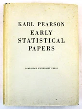 1st ED "Karl Pearson's Early Statistical Papers" 1948 HC w/DJ Cambridge U. Press