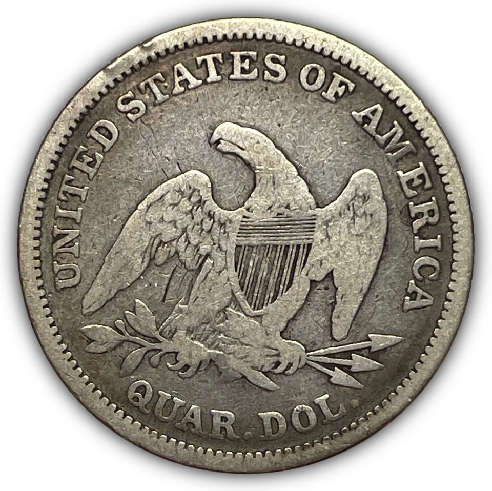 1839 Seated Liberty Quarter Fine F Coin #27979 - Image 2 of 3