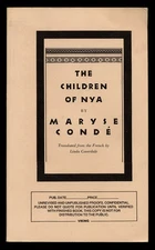 Maryse CONDÉ / The Children of Nya Uncorrected Proof 1st 1989