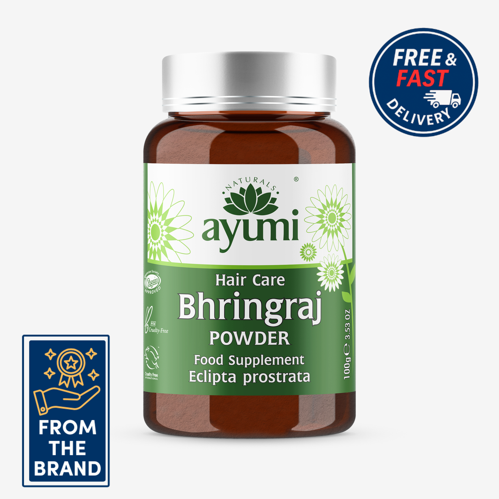 Ayumi Bhringraj Powder Supplement | Promotes Hair Growth | 100g