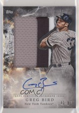 2018 Topps Inception Jumbo Patch 42/99 Greg Bird #IAJ-GB Jumbo Patch Auto 6fs