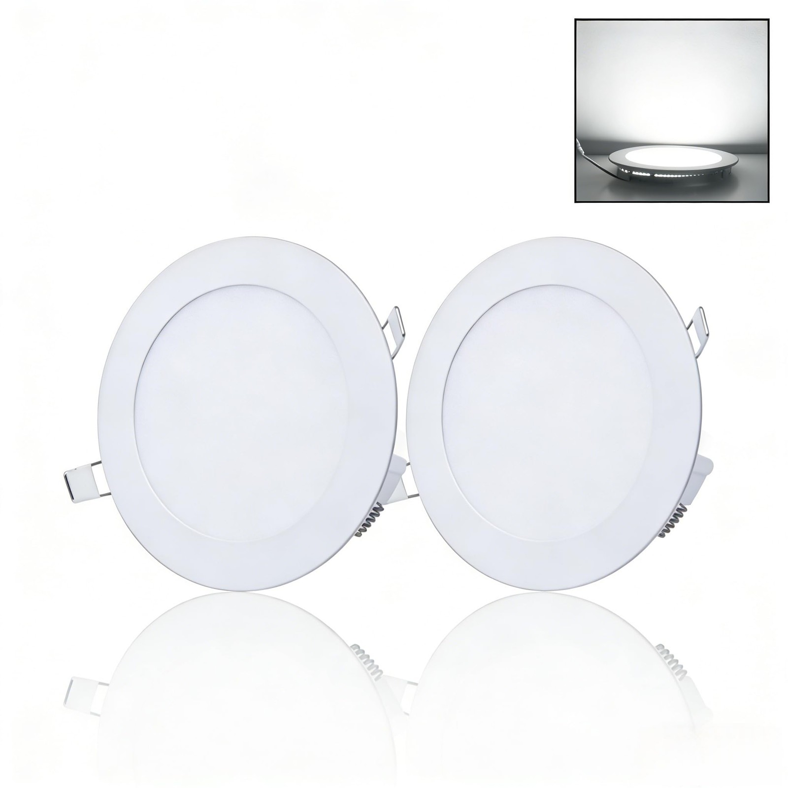 Spot encastré LED 12W plafond ultramince pour illuminer une cuisine moderne