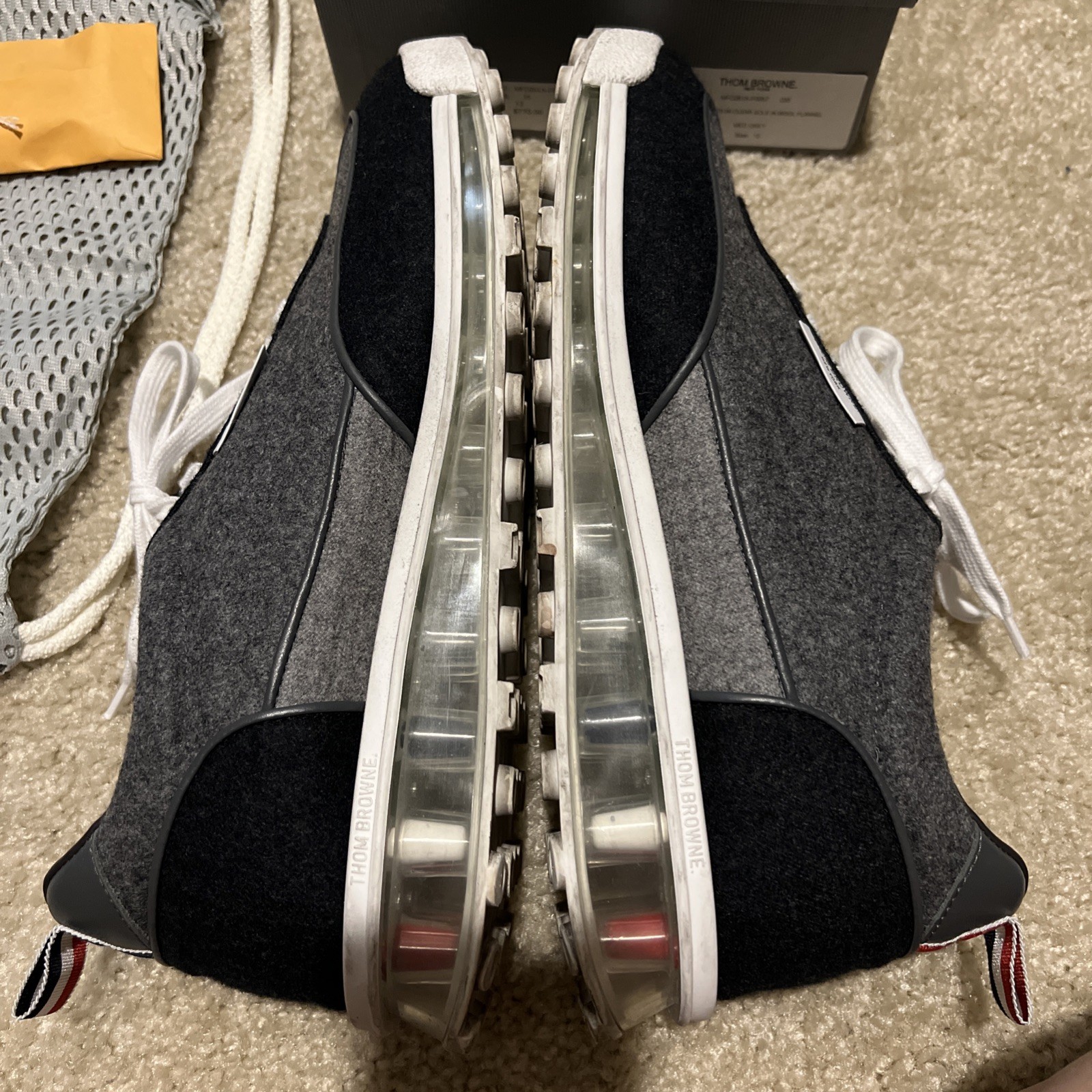 Thom Browne Tech Runner Wool Flannel Sneakers – S… - image 10