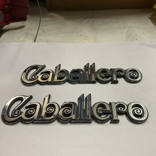 78-87 El Camino Caballero Trim Molding Name Plate Rare One Pair 78-87 El Camino Caballero Trim Molding Name Plate Rare One Pair